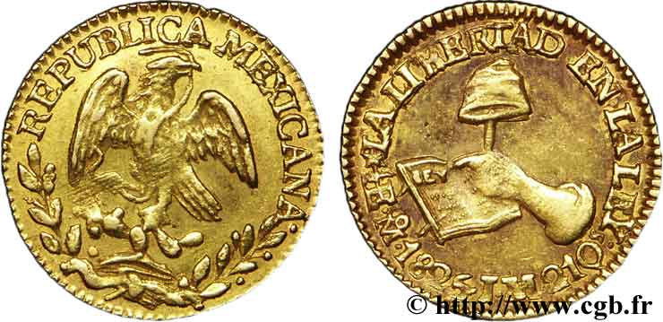 MEXIQUE 1/2 Escudo aigle 1825/1 1825 Mexico TTB+ 