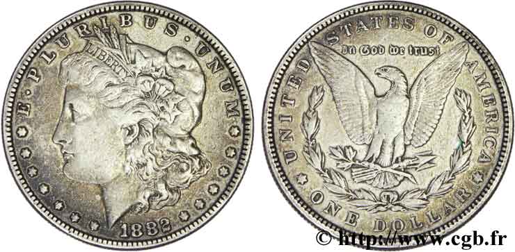 ESTADOS UNIDOS DE AMÉRICA 1 Dollar type Morgan 1882 Philadelphie BC+ 