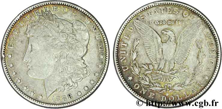 ESTADOS UNIDOS DE AMÉRICA 1 Dollar type Morgan 1888 San Francisco - S BC+ 