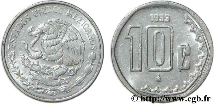 MESSICO 10 Centavos aigle 1993 Mexico SPL 