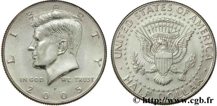 UNITED STATES OF AMERICA 1/2 Dollar Kennedy 2005 Philadelphie - P MS 