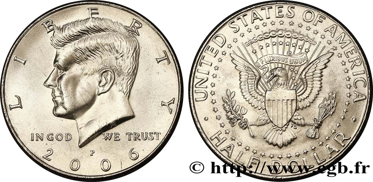 UNITED STATES OF AMERICA 1/2 Dollar Kennedy 2006 Philadelphie  MS 