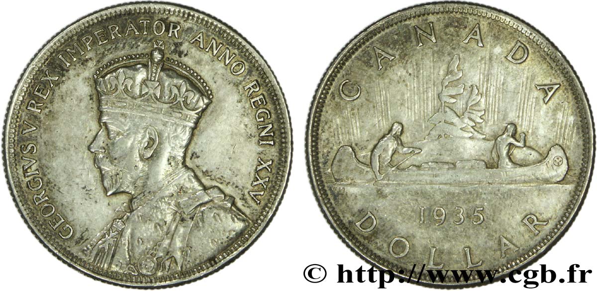 CANADA 1 Dollar Georges V jubilé d’argent 1935  AU 