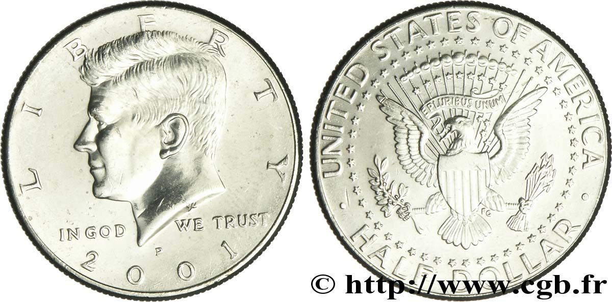 STATI UNITI D AMERICA 1/2 Dollar Kennedy 2001 Philadelphie MS 