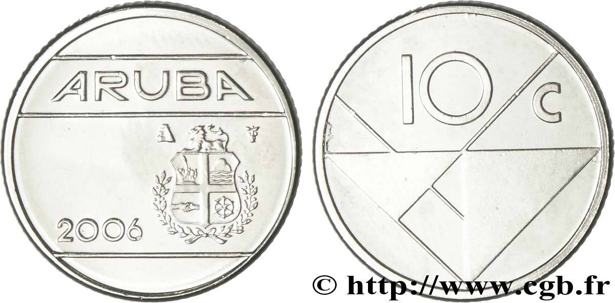 ARUBA 10 Cents 2006 Utrecht MS 