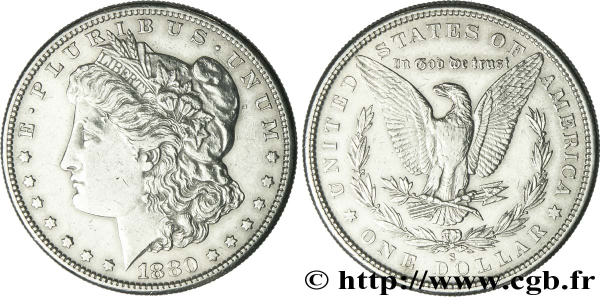 ESTADOS UNIDOS DE AMÉRICA 1 Dollar type Morgan 1880 San Francisco - S MBC 