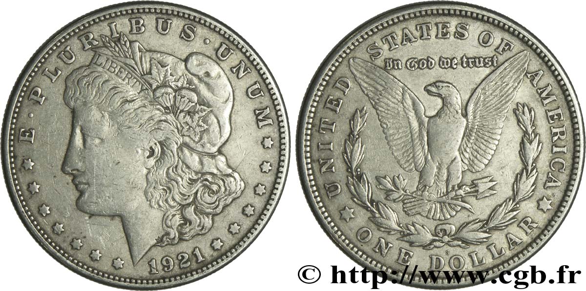 UNITED STATES OF AMERICA 1 Dollar type Morgan 1921 San Francisco - S VF 
