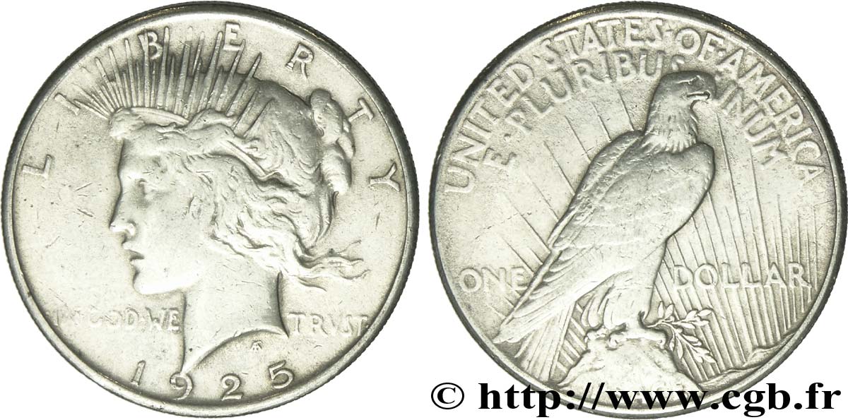 STATI UNITI D AMERICA 1 Dollar type Peace 1925 Philadelphie q.BB 