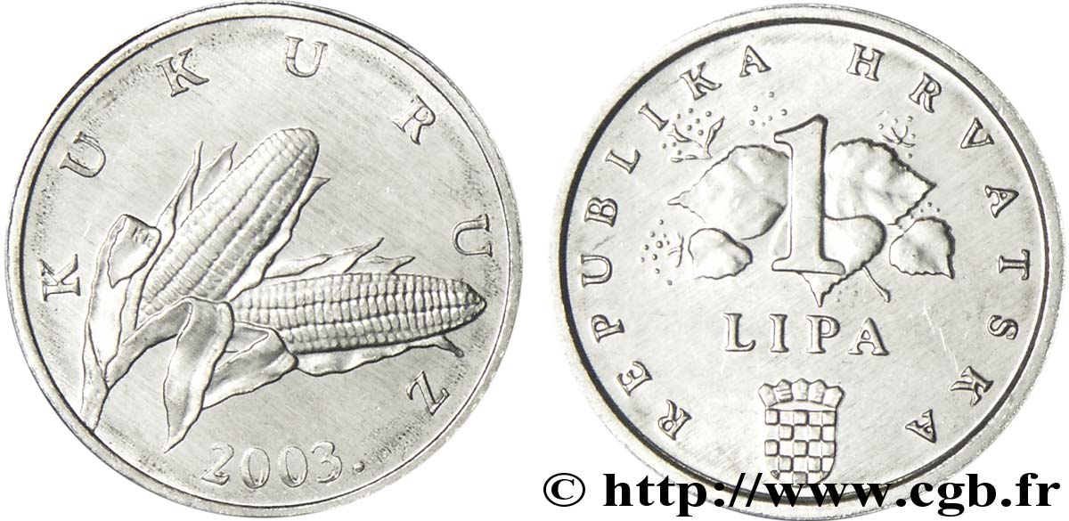 CROATIA 1 Lipa série FAO épis de maïs 2003  MS 