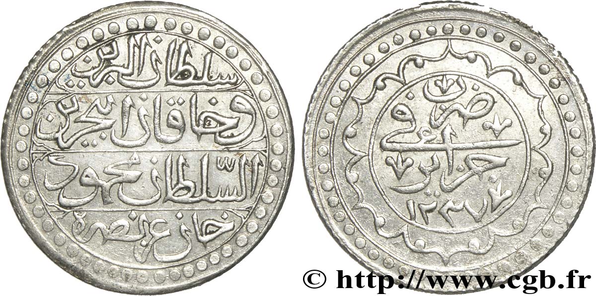 ALGERIEN 1 Budju au nom de Mahmud II an H 1237 1821  fVZ 