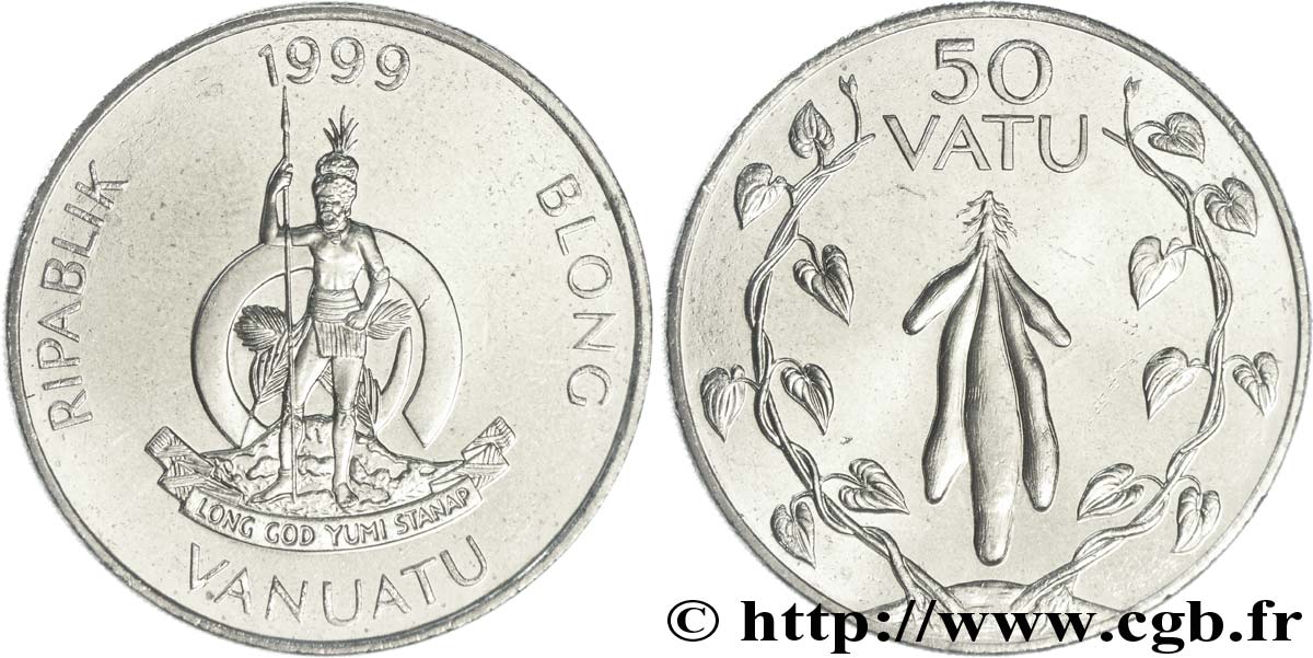 VANUATU 50 Vatu emblème national  1999  fST 
