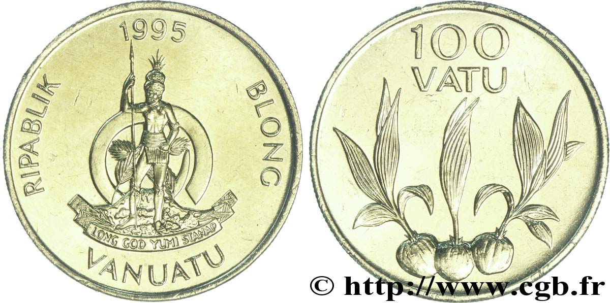 VANUATU 100 Vatu emblème national  1995  fST 
