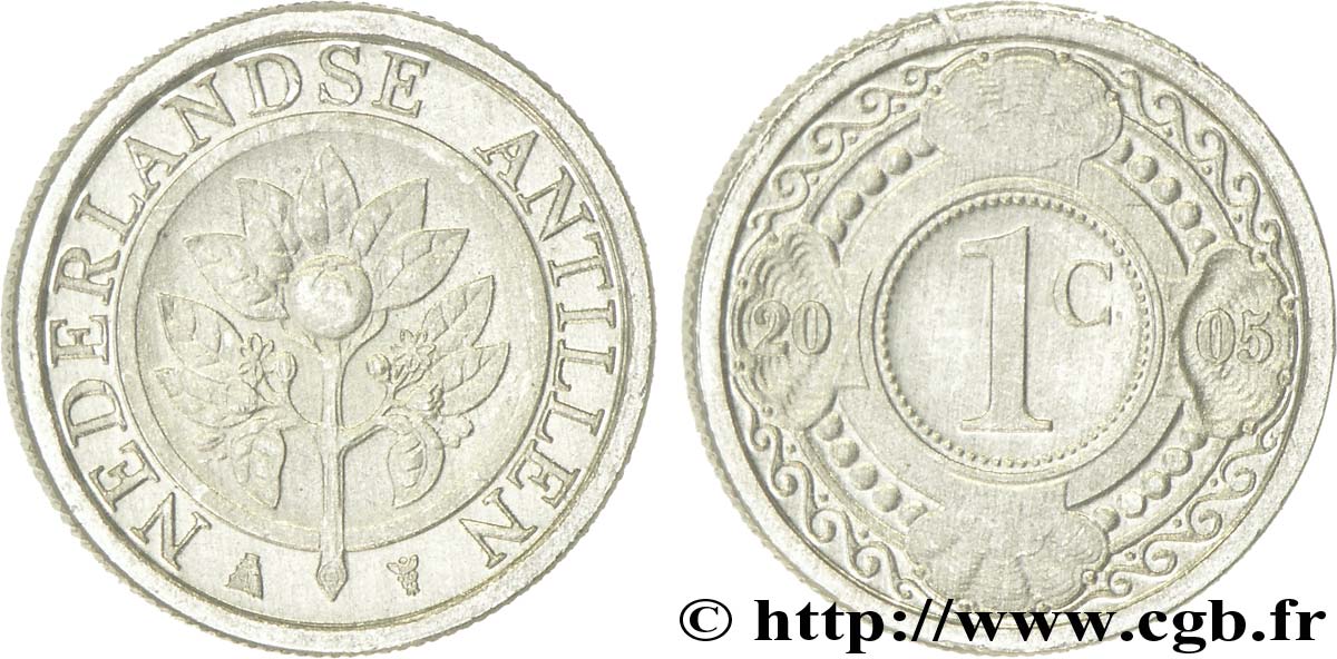 NETHERLANDS ANTILLES 1 Cent  2005 Utrecht MS 