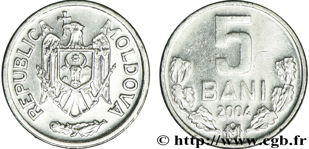 MOLDOVIA 5 Bani 2004  MS 