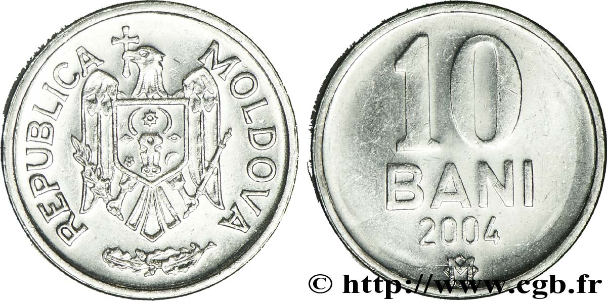 MOLDOVA 10 Bani 2004  MS 