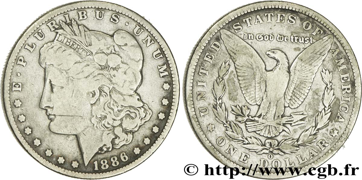 UNITED STATES OF AMERICA 1 Dollar type Morgan 1886 Nouvelle-Orléans - O VF 