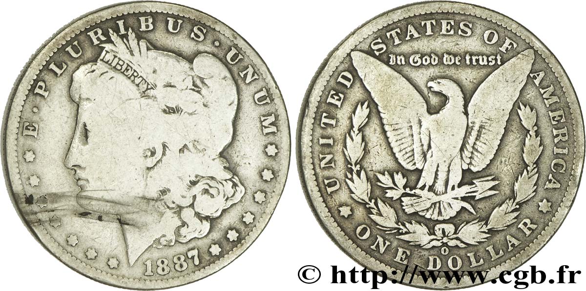STATI UNITI D AMERICA 1 Dollar type Morgan 1887 Nouvelle-Orléans - O q.MB 