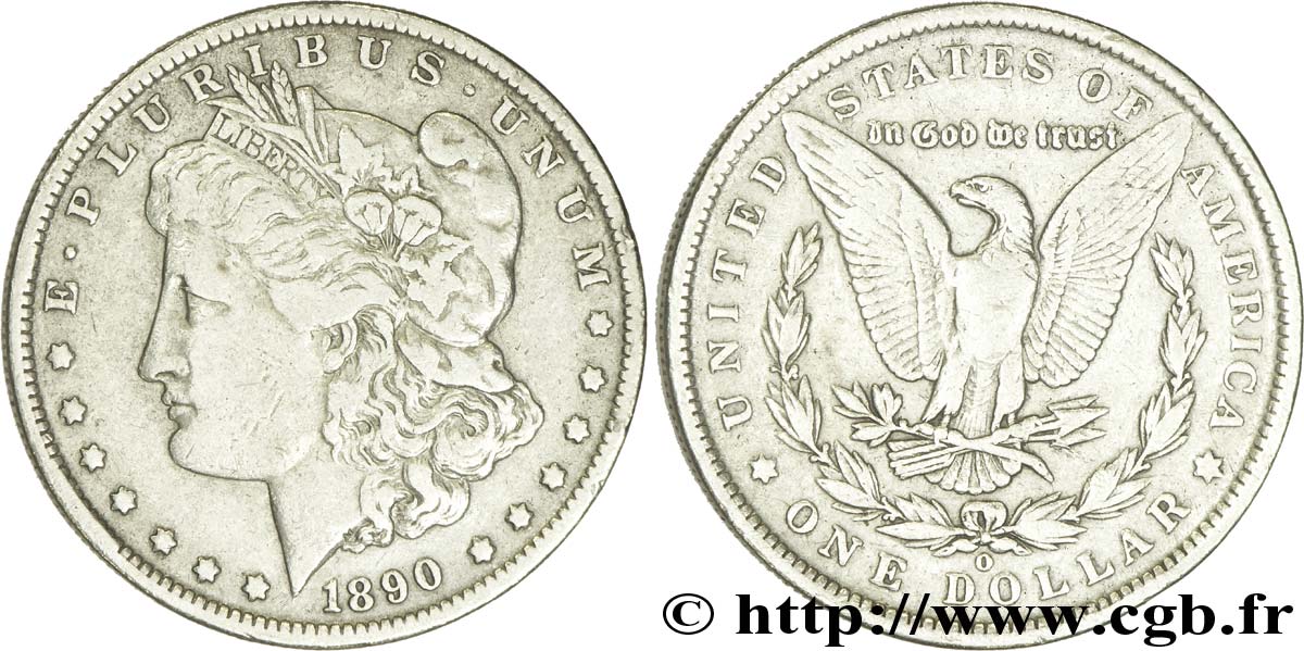UNITED STATES OF AMERICA 1 Dollar Morgan 1890 Nouvelle-Orléans - O VF 