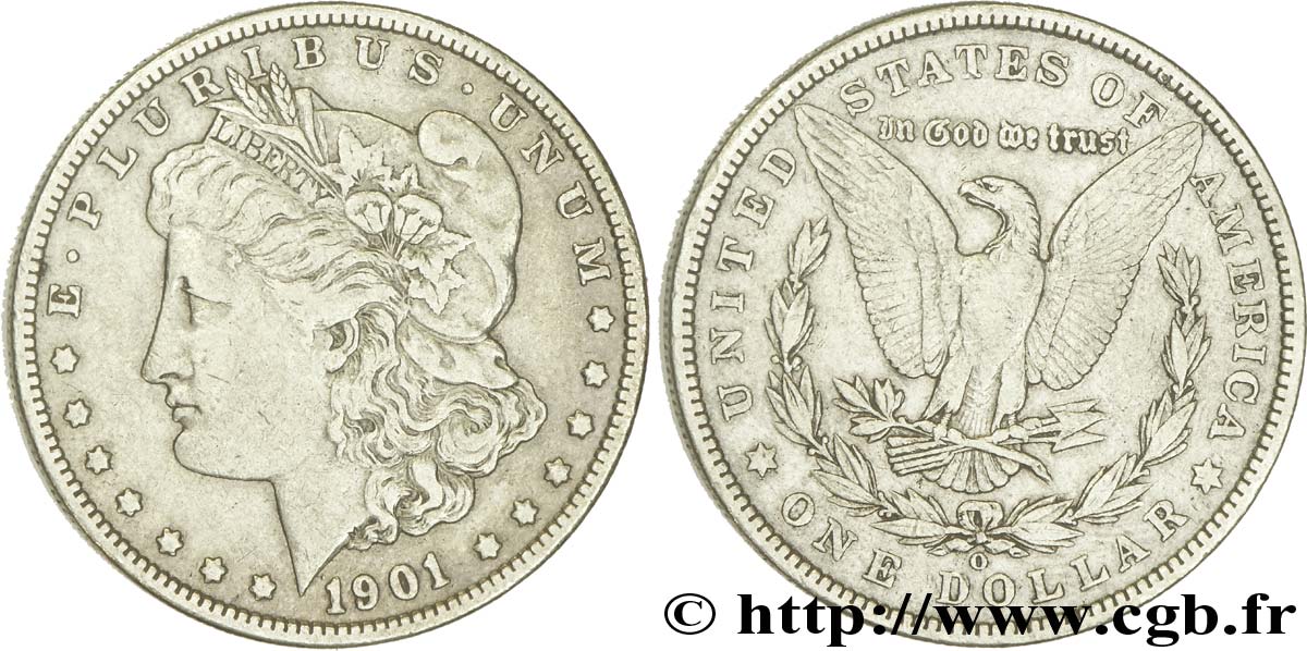 ÉTATS-UNIS D AMÉRIQUE 1 Dollar type Morgan 1901 Nouvelle-Orléans - O TTB 