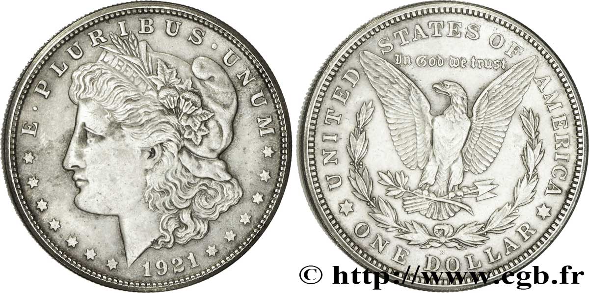UNITED STATES OF AMERICA 1 Dollar type Morgan 1921 San Francisco - S XF 
