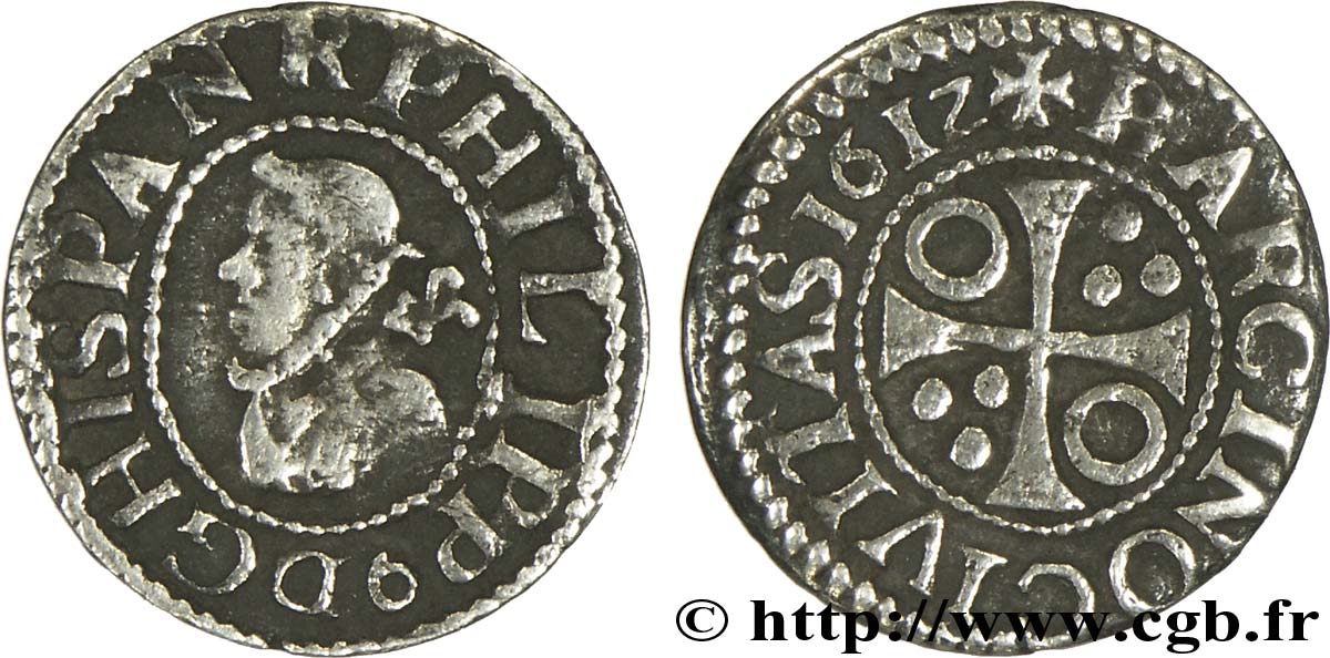 SPAGNA 1/2 Real Philippe III  1617 Barcelone q.BB 