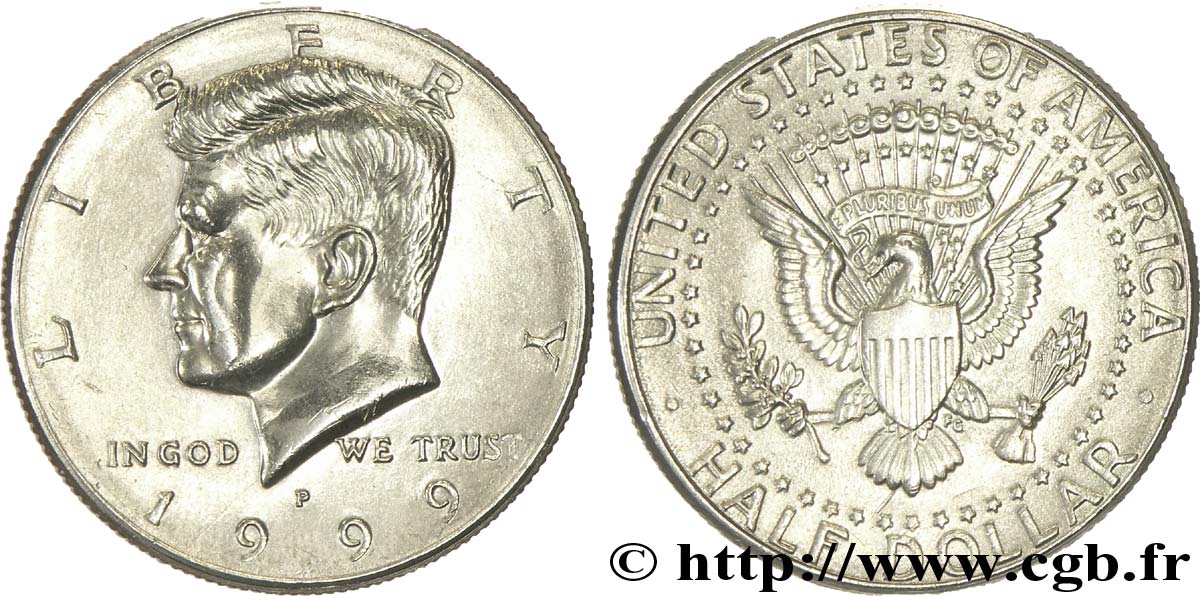 VEREINIGTE STAATEN VON AMERIKA 1/2 Dollar Kennedy 1999 Philadelphie - P VZ 