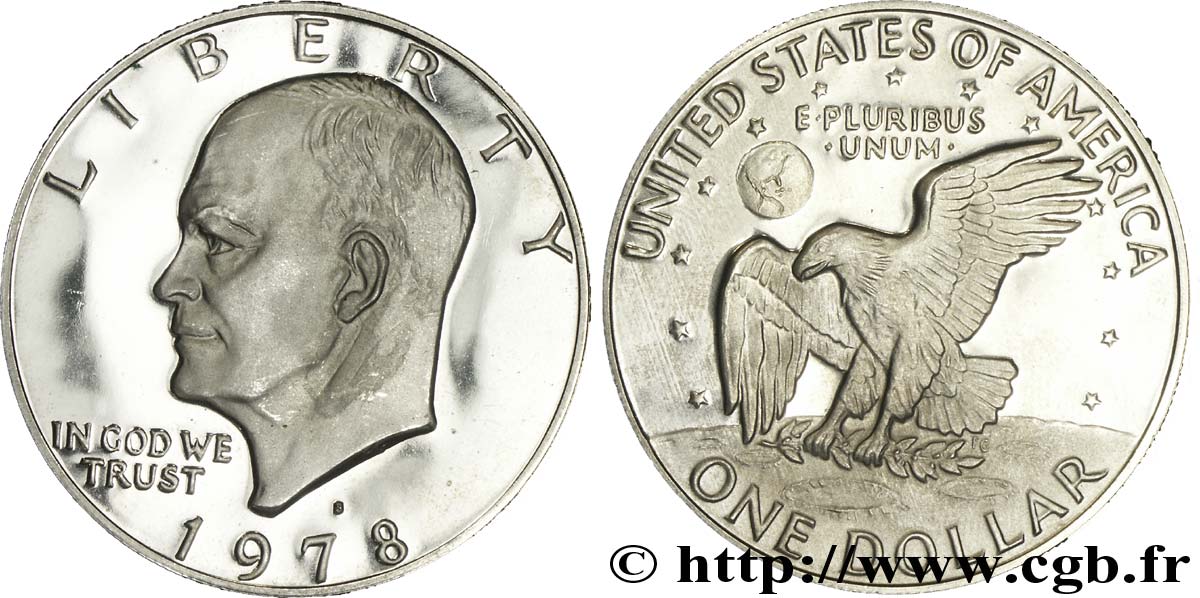 VEREINIGTE STAATEN VON AMERIKA 1 Dollar BE Eisenhower  1978 Philadelphie fST 