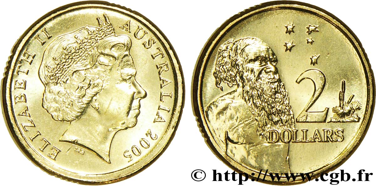 AUSTRALIE 2 Dollars Elisabeth II / aborigène 2005  SPL 