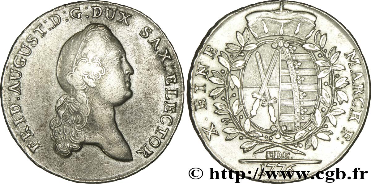 GERMANIA - SASSONIA 1 Thaler Frédéric-Auguste III 1776  q.BB 