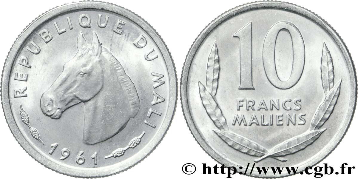 MALí 10 Francs Maliens cheval 1961 Paris SC 