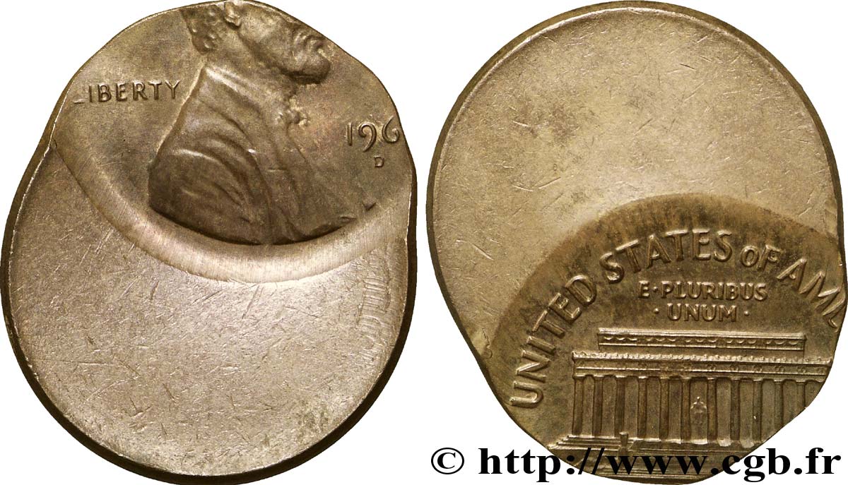 STATI UNITI D AMERICA 1 Cent Lincoln / mémorial exemplaire fauté dit “casquette” N.D. Denver MS 