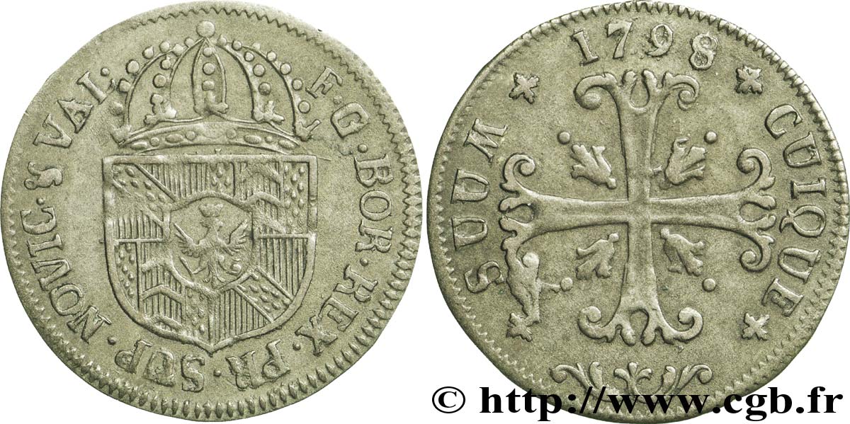 SUISSE - CANTON DE NEUCHATEL 1/2 Batzen canton de Neuchatel 1798  TB+ 
