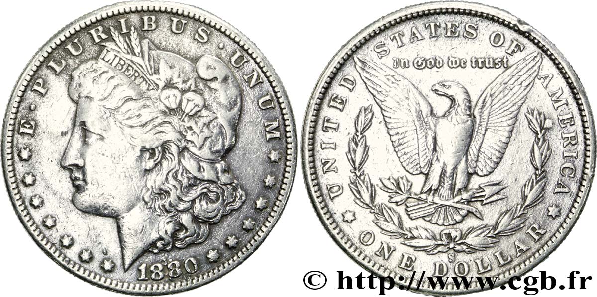 ESTADOS UNIDOS DE AMÉRICA 1 Dollar type Morgan 1880 San Francisco - S BC+ 