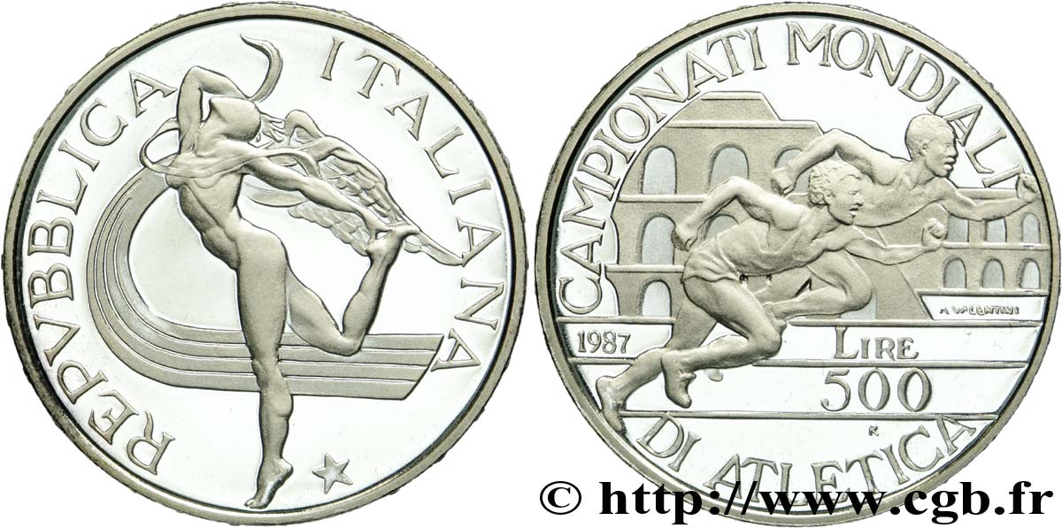 ITALIEN 500 Lire BE championnat du Monde d’atlétisme 1987 Rome - R ST 