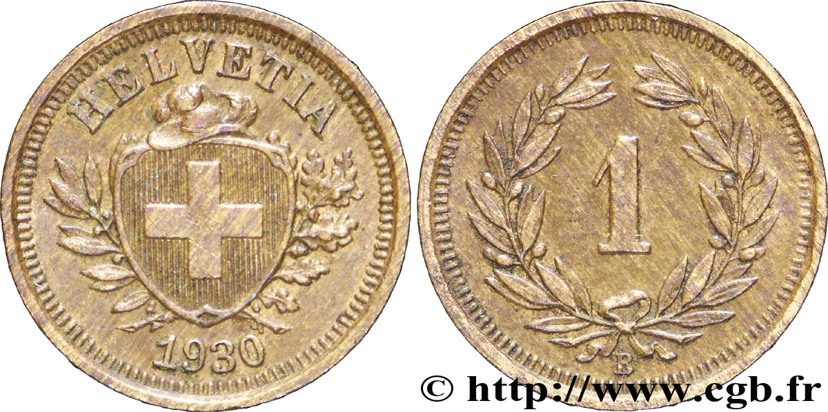 SVIZZERA  1 Centime Croix Suisse 1930 Berne - B BB 