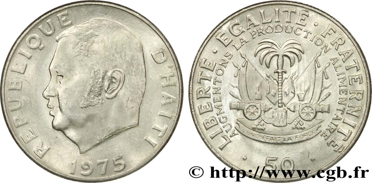 HAITI 50 Centimes FAO 1975  AU 