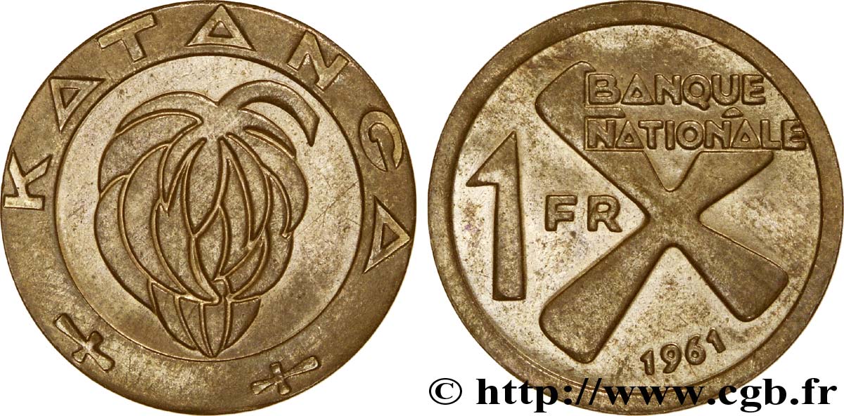 KATANGA 1 Franc 1961  EBC 