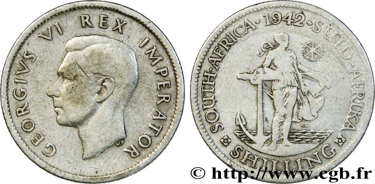 SUDAFRICA 1 Shilling Georges VI 1942 Pretoria MB 