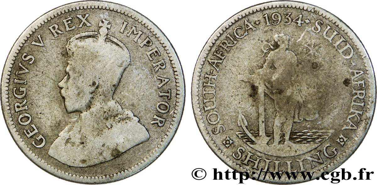 SüDAFRIKA 1 Shilling Georges V 1934 Pretoria S 