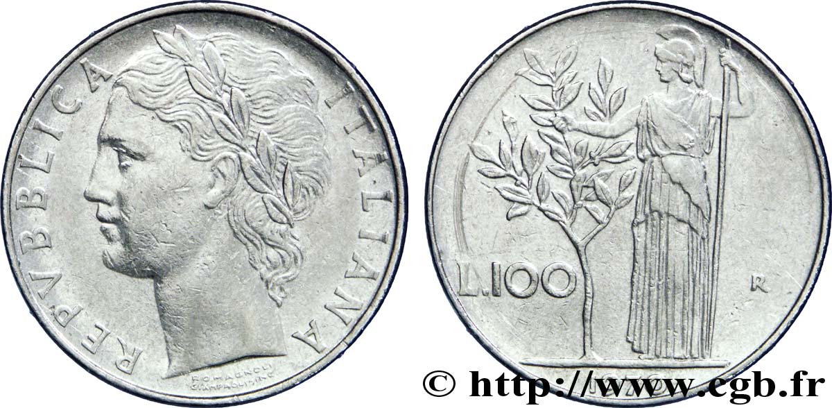 ITALIA 100 Lire 1970 Rome - R MBC+ 