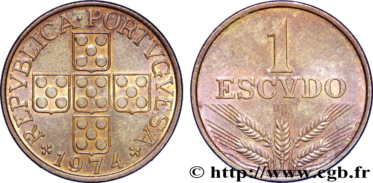 PORTUGAL 1 Escudo 1974  EBC 