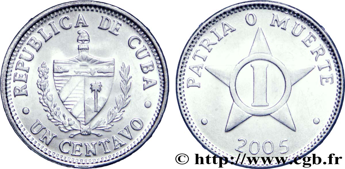 CUBA 1 Centavo emblème / étoile 2005  MS 