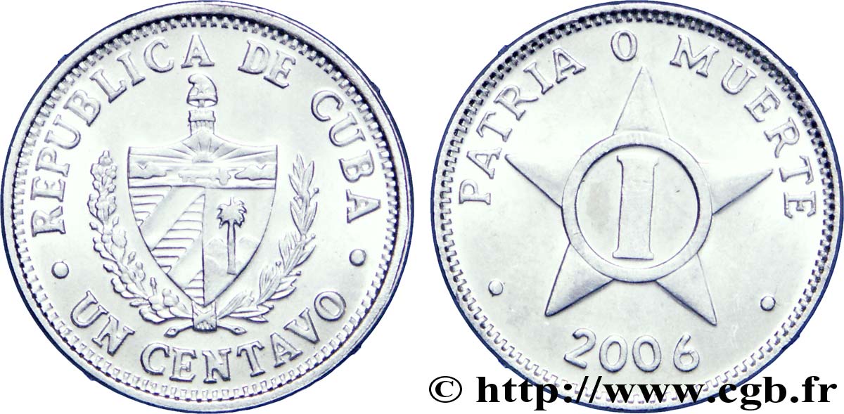 KUBA 1 Centavo emblème / étoile 2006  fST 