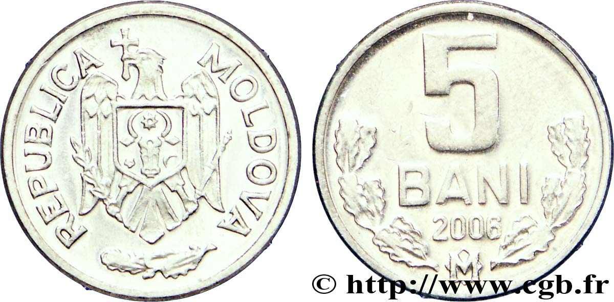 MOLDOVA 5 Bani 2006  AU 