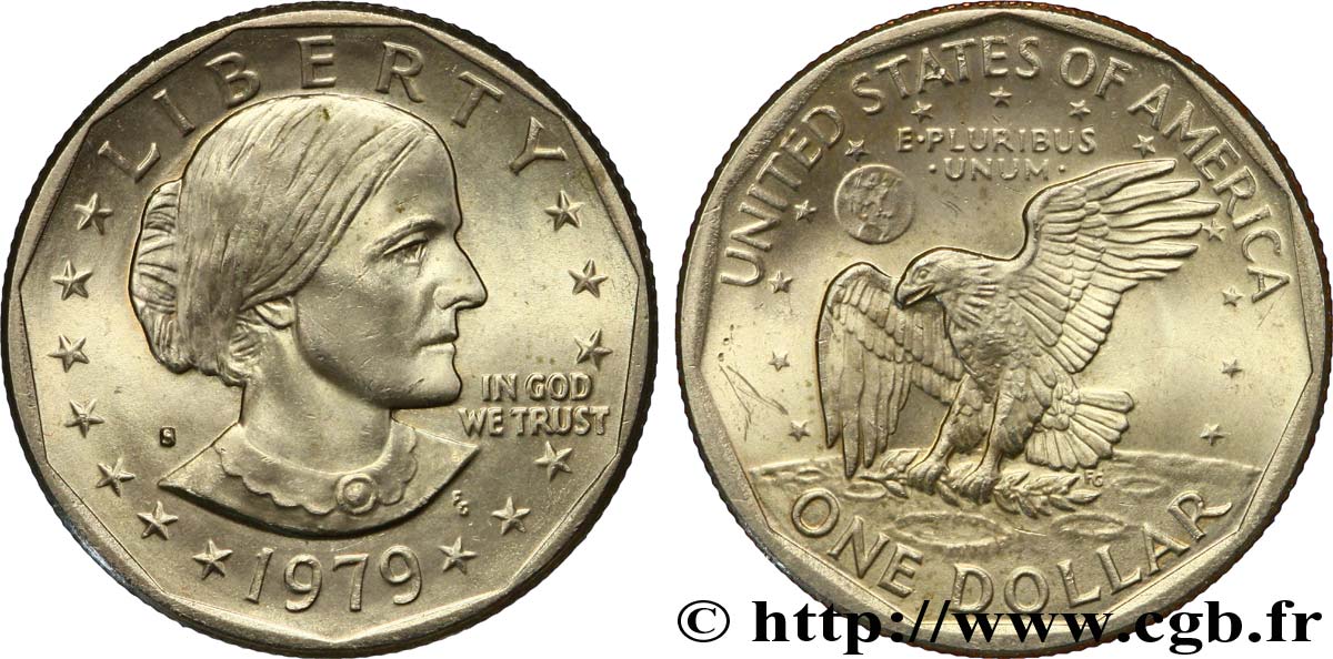 UNITED STATES OF AMERICA 1 Dollar BE Susan B. Anthony  1979 San Francisco - S AU 