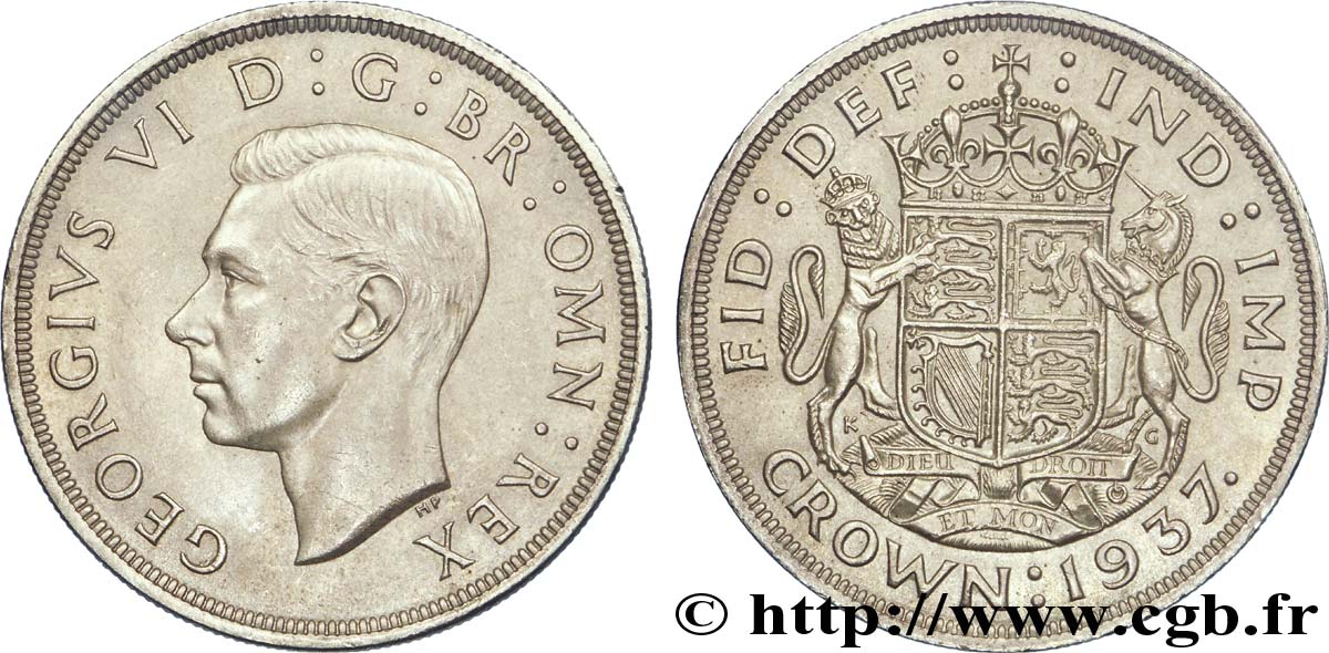 UNITED KINGDOM 1 Crown Georges VI 1937  AU 