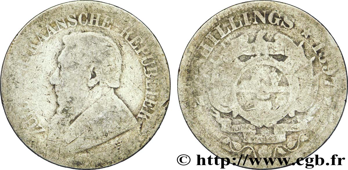SUDAFRICA 2 1/2 Shillings président Kruger 1897  B 