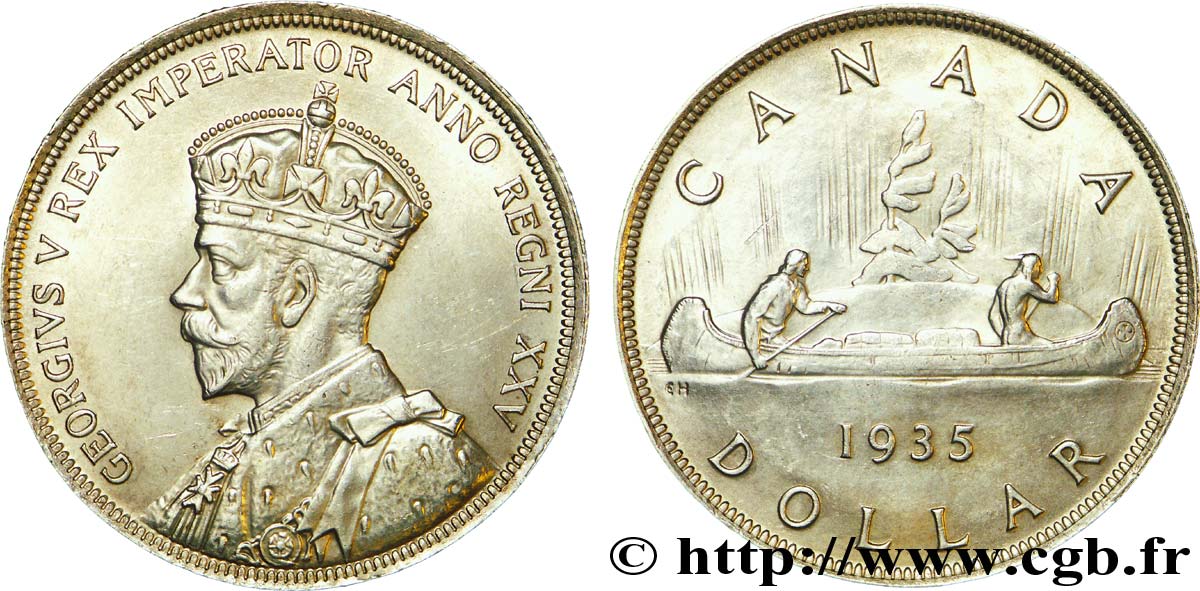 CANADA 1 Dollar Georges V jubilé d’argent 1935  q.SPL 