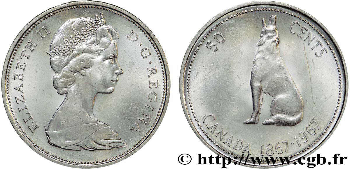 CANADA 50 Cents centenaire de la Confédération 1967  MS 