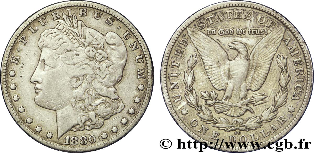 UNITED STATES OF AMERICA 1 Dollar type Morgan 1880 Carson City - CC VF 
